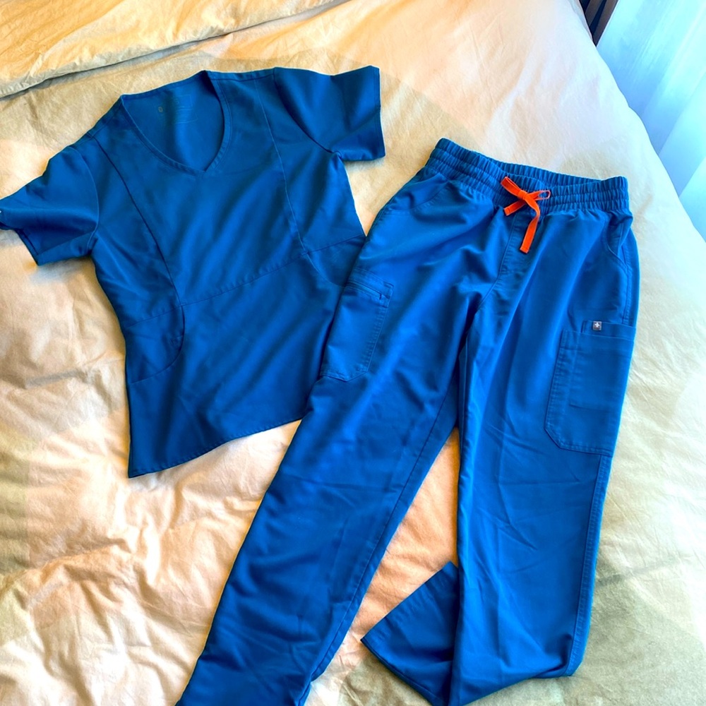 Set of figs alpine blue scrubs